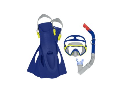 Dětská potápěčská souprava šnorchl, brýle a ploutve Bestway modrá01