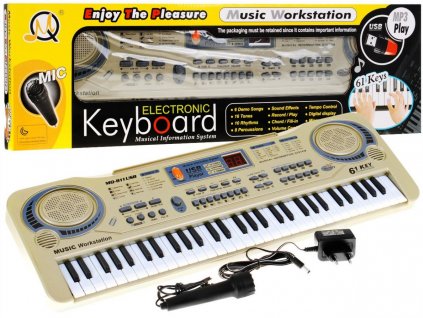 194388 detsky keyboard s mikrofonem nahravanim usb mp3