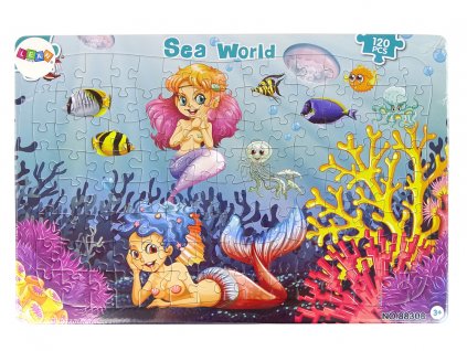 198534 puzzle morsky svet s morskymi pannami 120 dilku