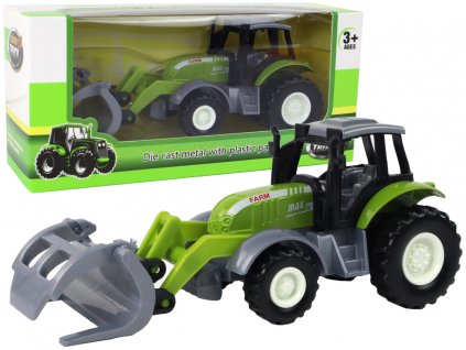 198885 traktor se lzici typu krokodyl zeleny