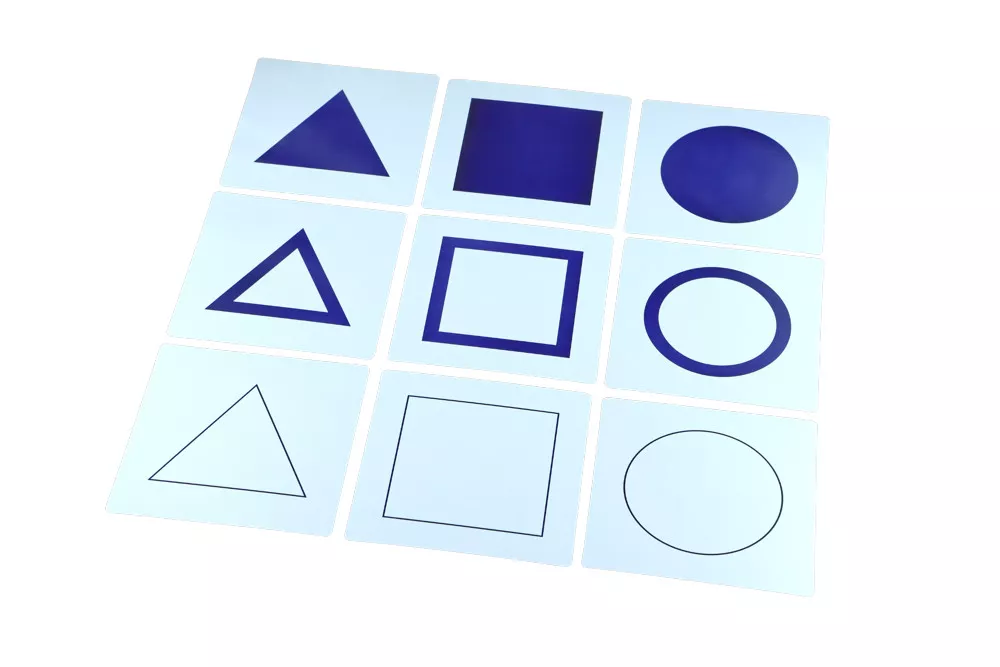 Moyo Montessori  Moyo Montessori Karty ku geometrickému podnosu