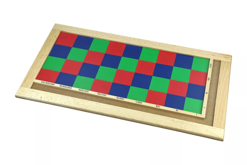 Moyo Montessori  Moyo Montessori Farebná tabuľa pre násobenie viacmiestnym činiteľom