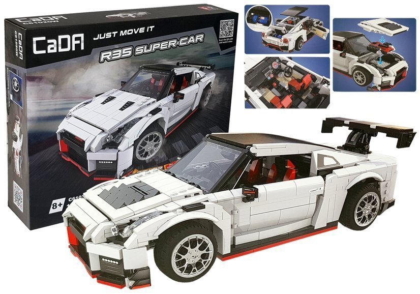 mamido Stavebnica technic závodné auto biele 1322 dielov