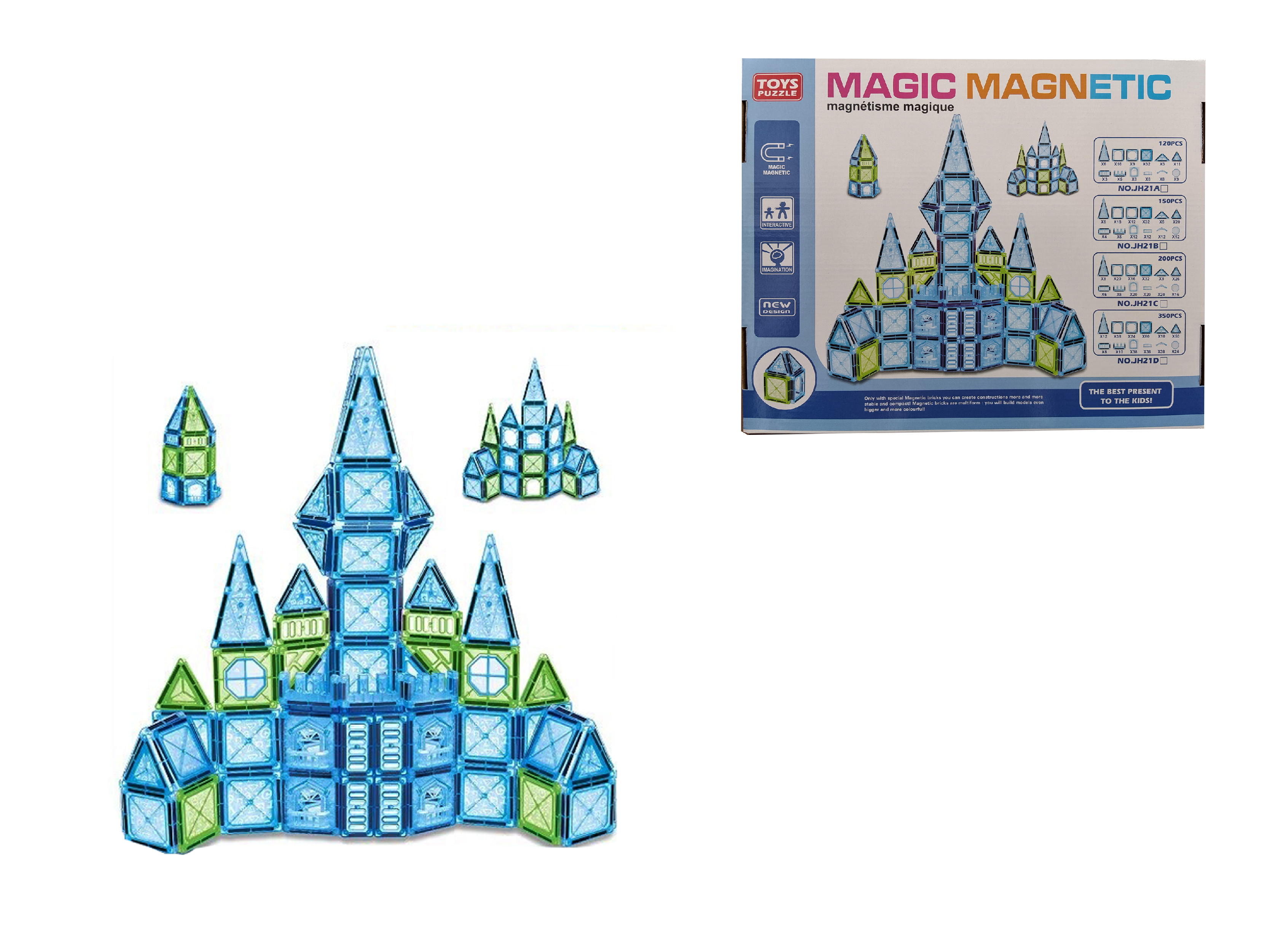 Mamido  Mamido Magnetická stavebnica Magic frozen 200 dielov