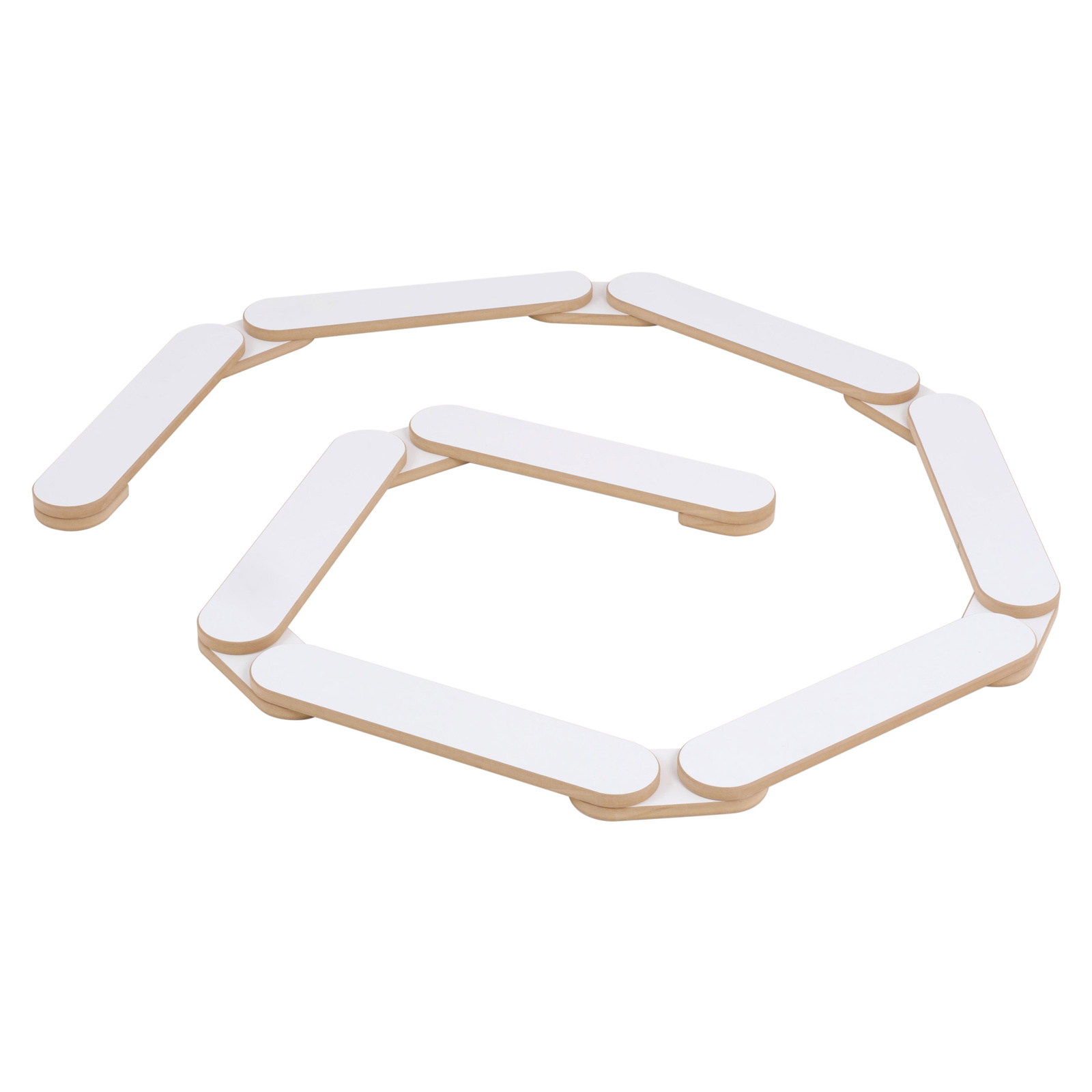 PLUSH NEST  PLUSH NEST Balančná dráha pre deti RIVER – biela, drevená