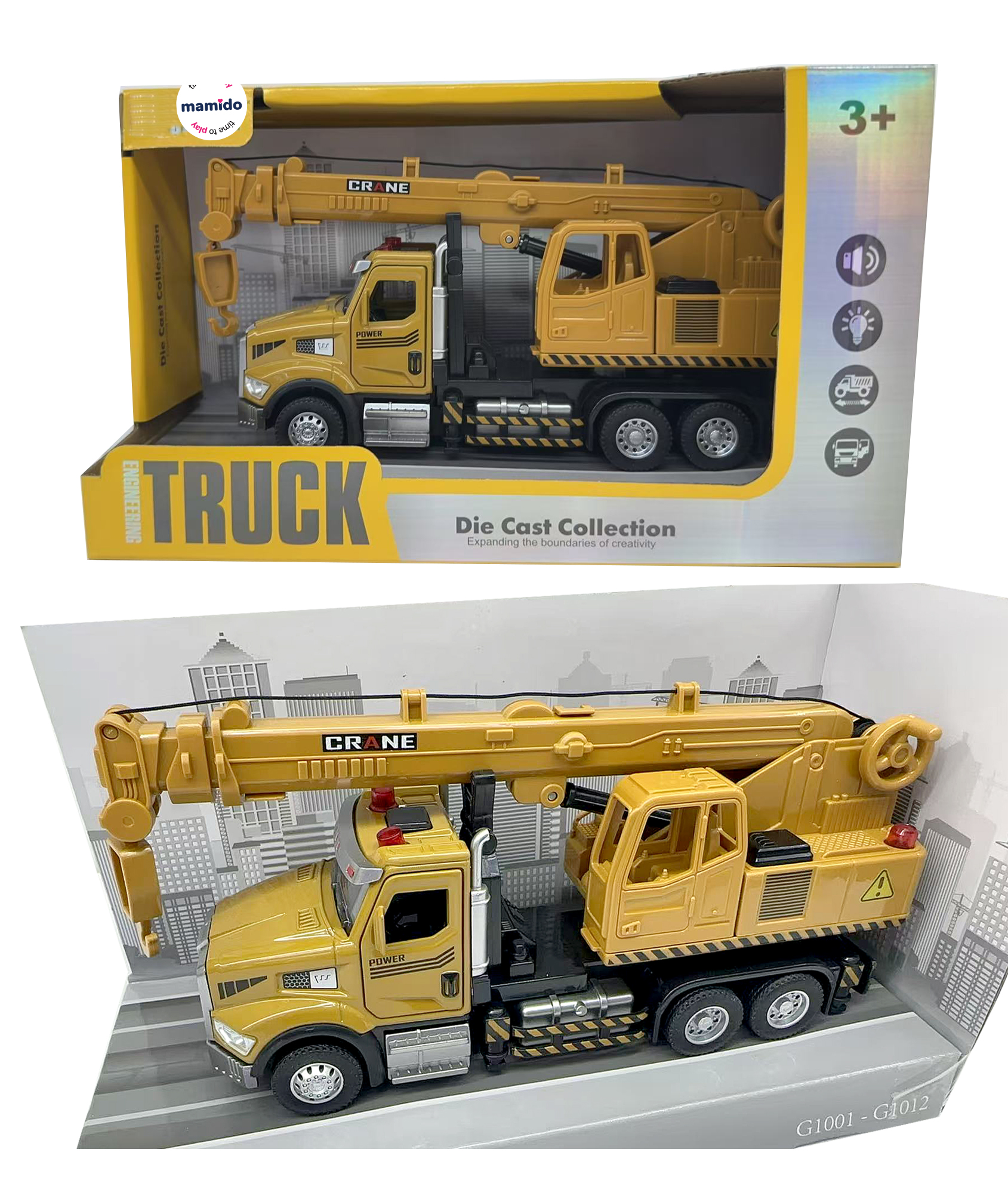 Mamido  Mamido Veľký kovový cestný valec so zvukmi a svetlami MT1558