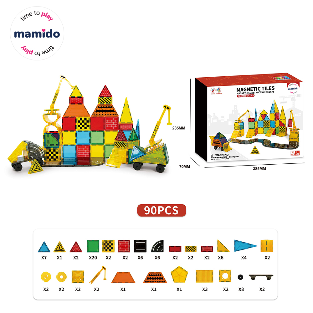 Mamido  Mamido Magnetická stavebnica dopravné mesto 90 dielikov, Dopravné vozidlá MT1491