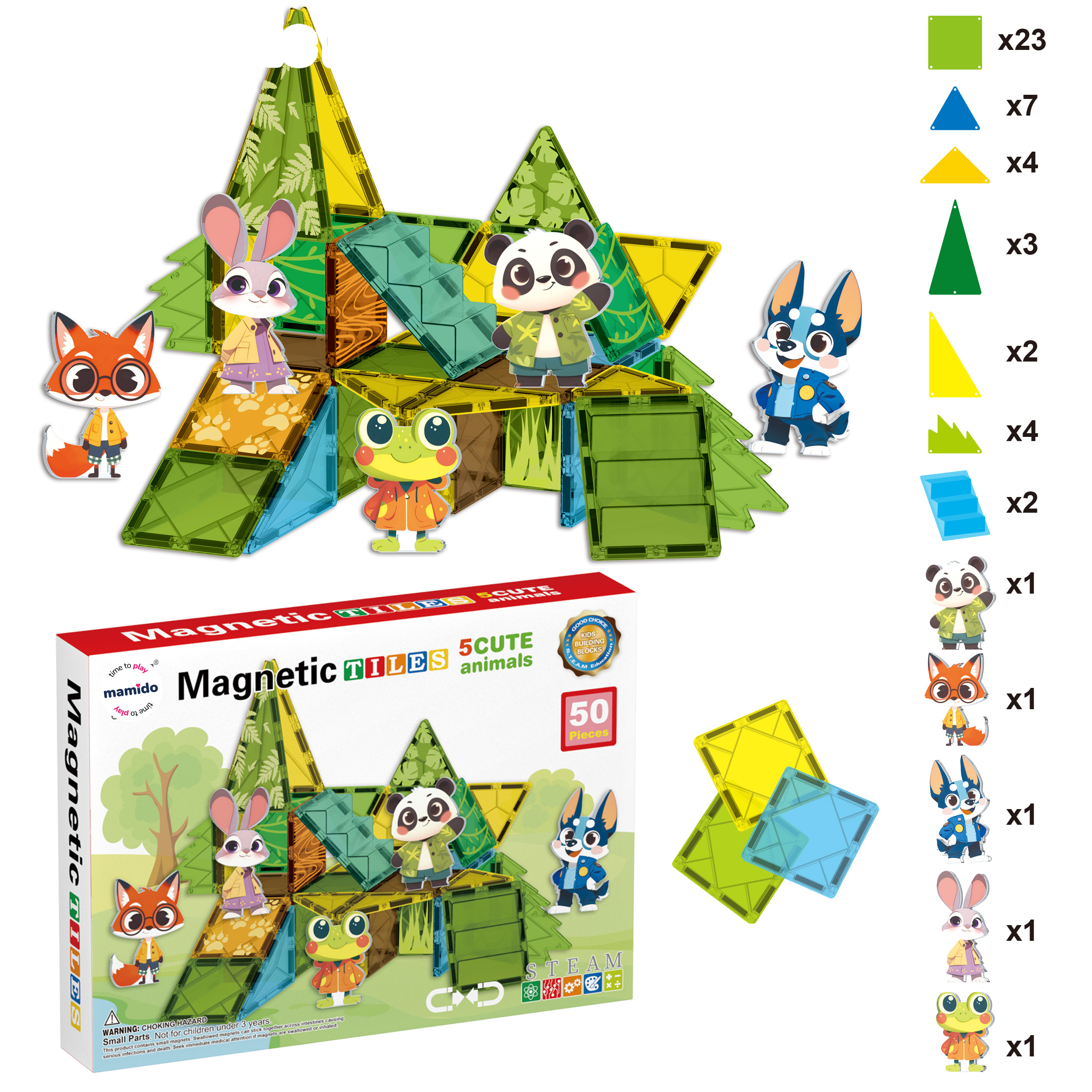 Mamido  Mamido Magnetická stavebnica 50 dielov MT1441