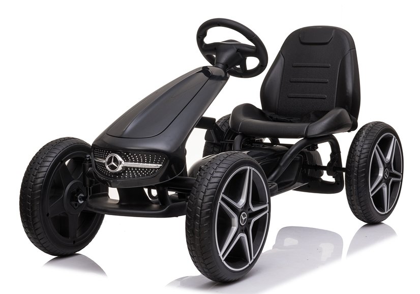 Mamido  Mamido Detská šliapacia motokára Mercedes XMX610 čierna | ECO koža | Polohovateľné sedadlo