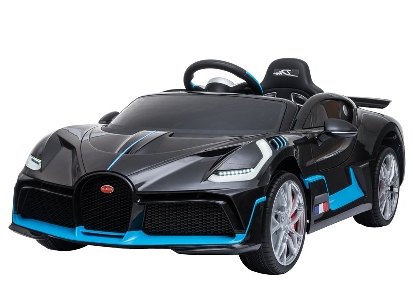 Detské elektrické autíčko Bugatti Divo lakované čierne