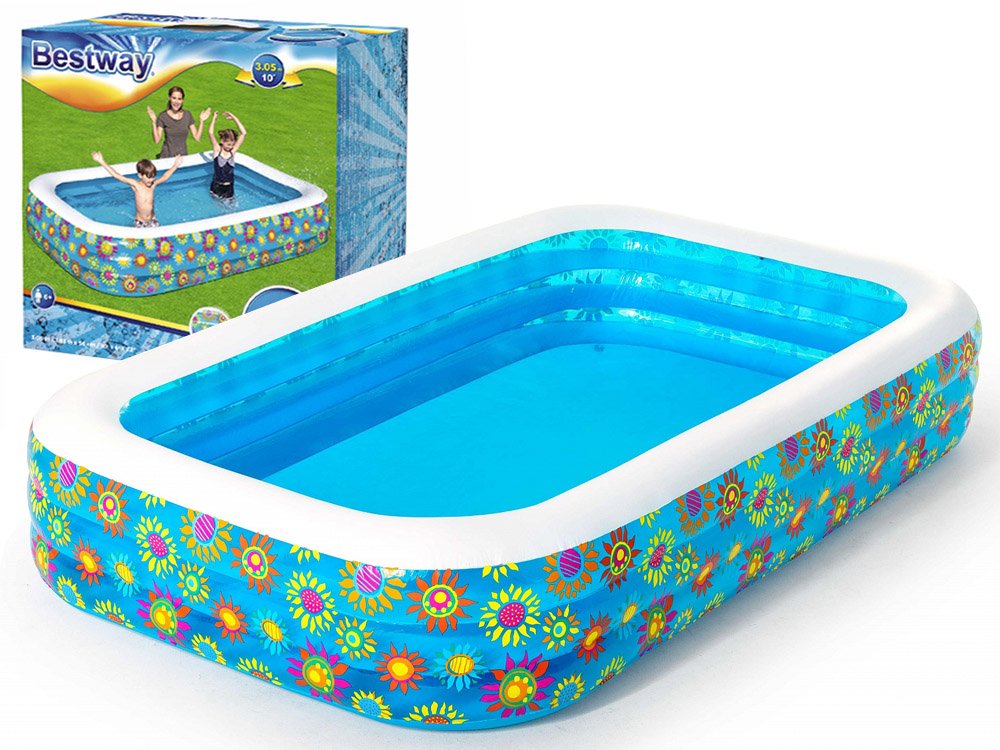 Bestway Bestway Detský nafukovací bazénik s kvetinami 305x183x56 cm