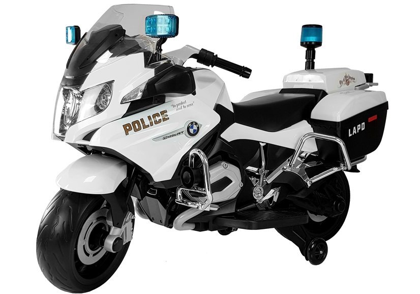 mamido Elektrická motorka BMW R1200 Polícia biela