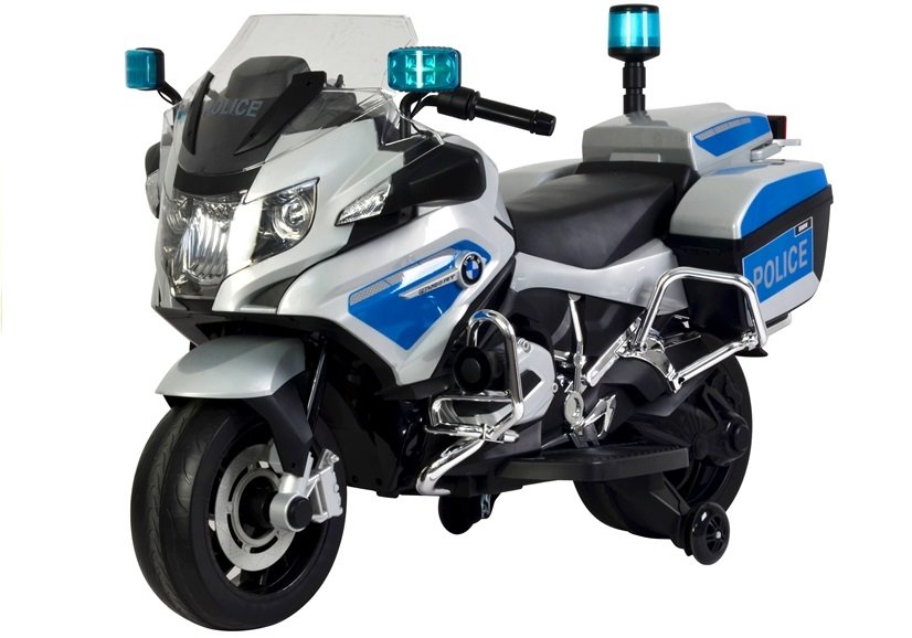 mamido Elektrická motorka BMW R1200 Polícia strieborná