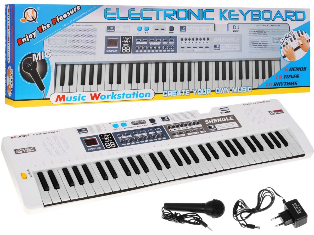 mamido Detský keyboard XXL biely