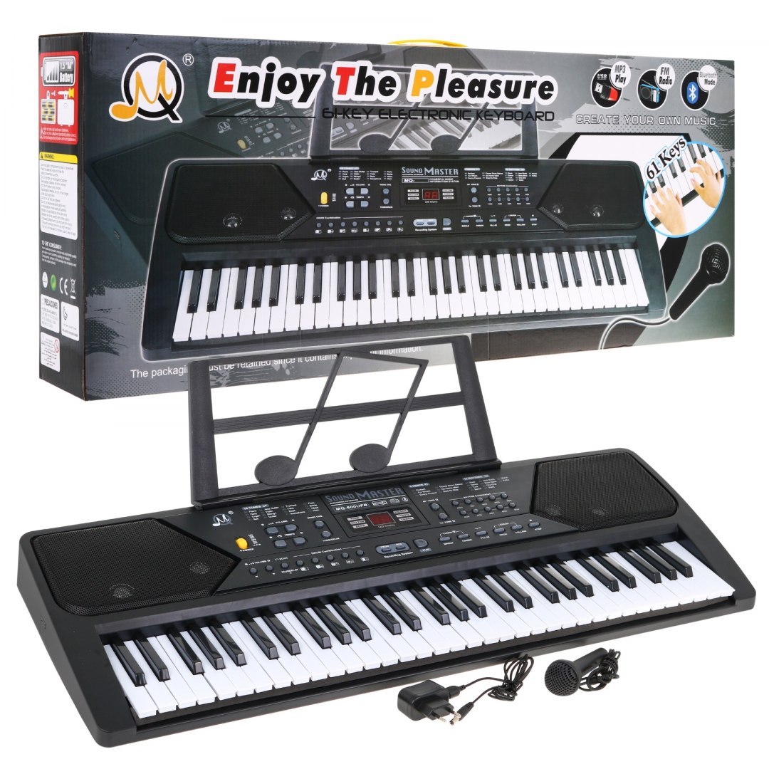 mamido Detský veľký Keyboard čierny