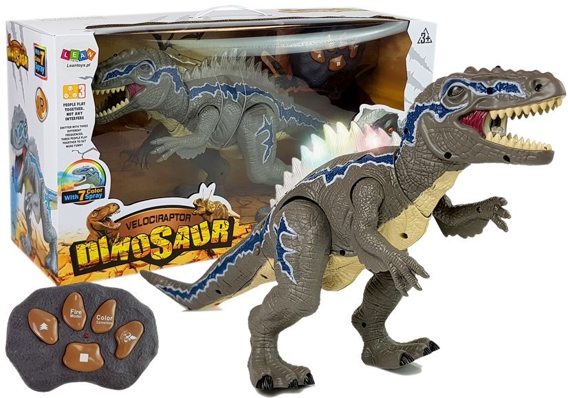 mamido Dinosaurus na diaľkové ovládanie R / C sivý
