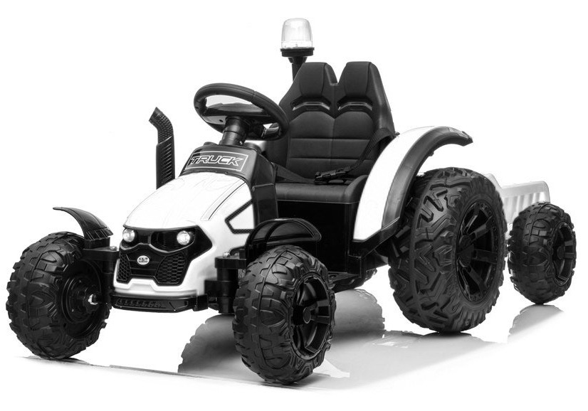 Detský elektrický traktor s vlečkou Truck biely