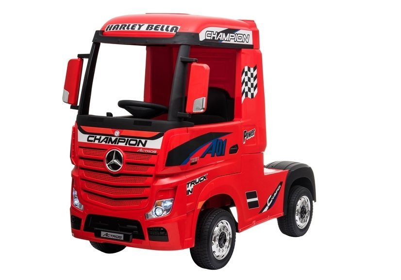 mamido Detský elektrický kamión Mercedes-Benz Actros 4x4 MP4 lakovaný červený