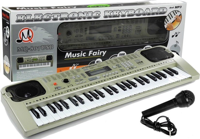 Detský keyboard s príslušenstvom - mikrofón, USB