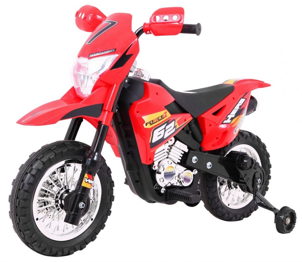 mamido Detská elektrická motorka Cross Force červená
