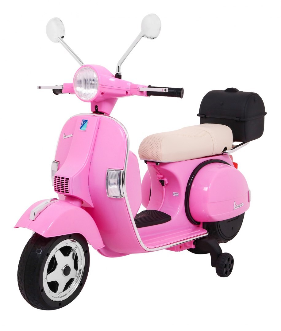 mamido Detský elektrický skúter Vespa ružový
