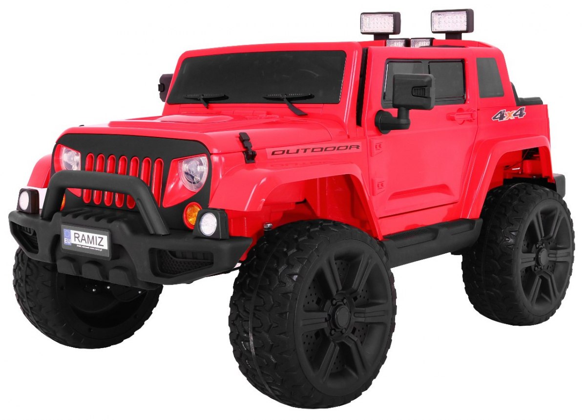 Detské elektrické autíčko Jeep Mighty 4x4 červené
