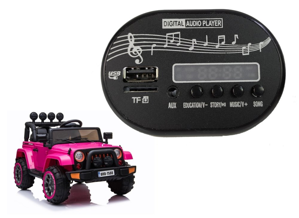 Hudobný panel do elektrického vozítka jeep BRD