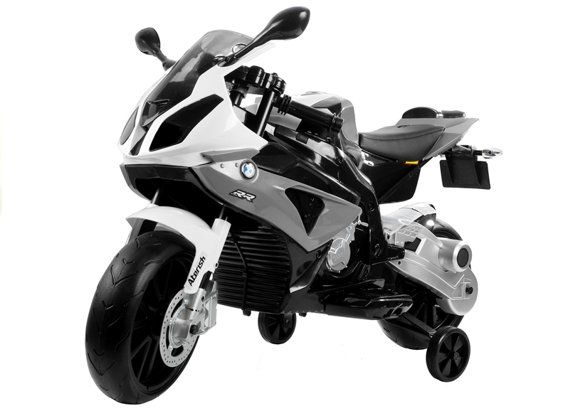 mamido Detská elektrická motorka BMW S1000RR Maxi strieborná