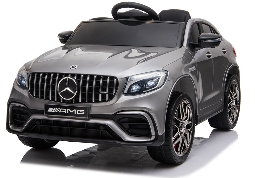Detské elektrické autíčko Mercedes-Benz GLC 63S 4x4 lakované strieborné