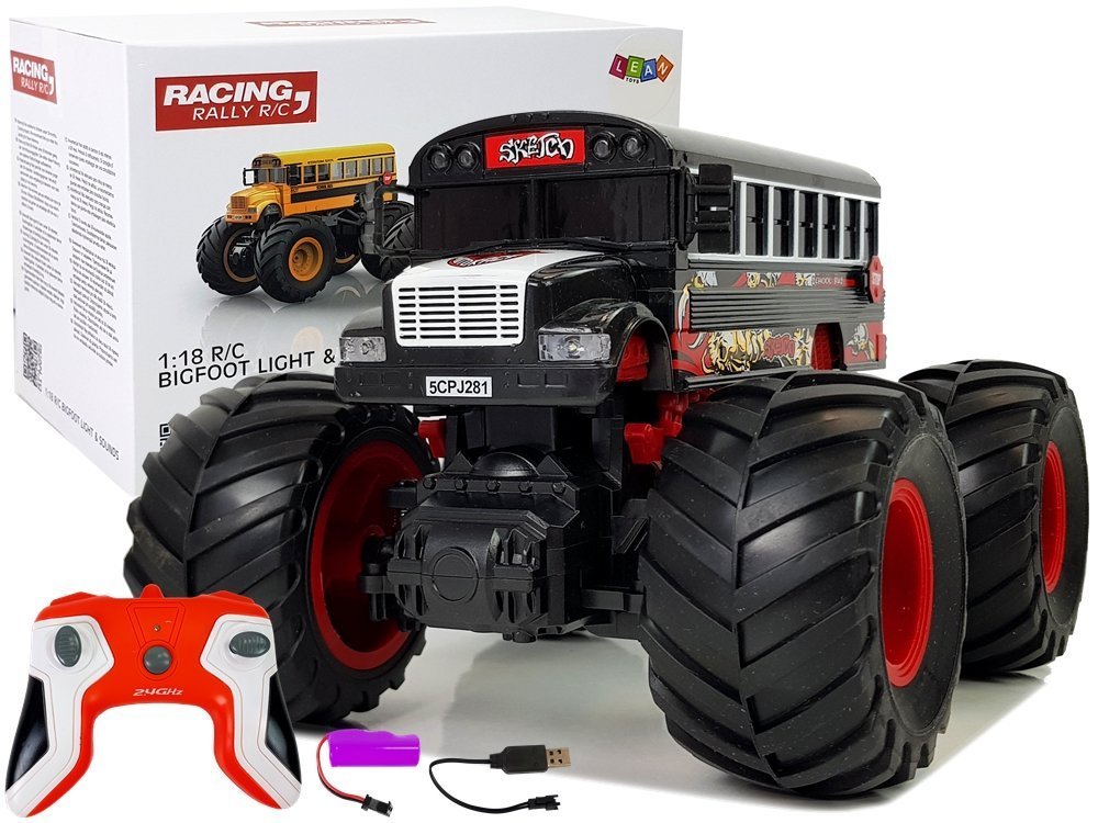 mamido Autobus na diaľkové ovládanie R / C 1:18 čierny