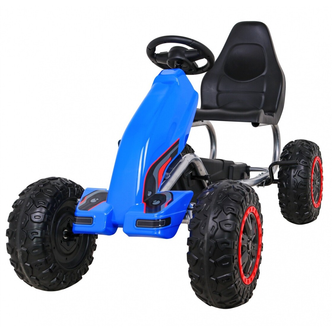 mamido Detská šliapací motokára Monster Strong modrá