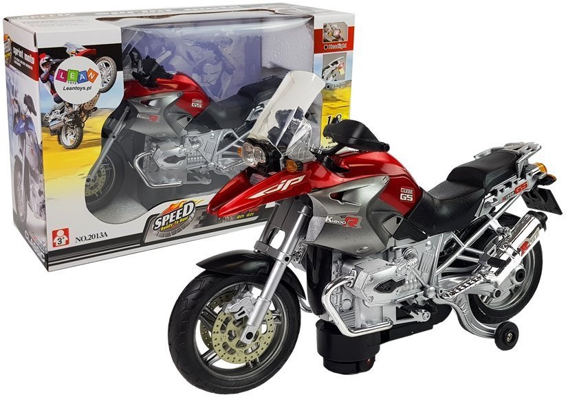 mamido Motorka sa zvukovými efektmi 1: 8 červená