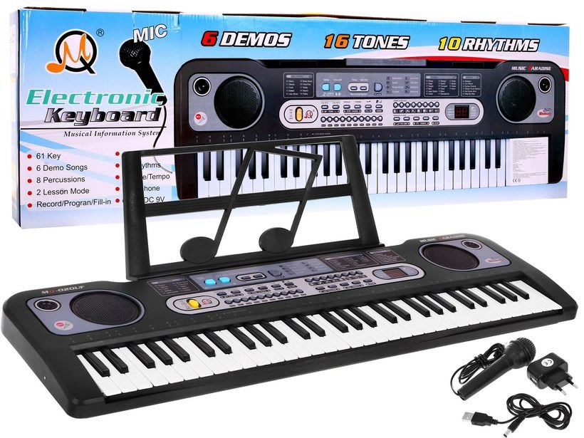 mamido Detský keyboard čierny