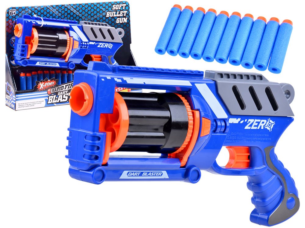 mamido Detská pištoľ Blaster s penovými nábojmi 10ks