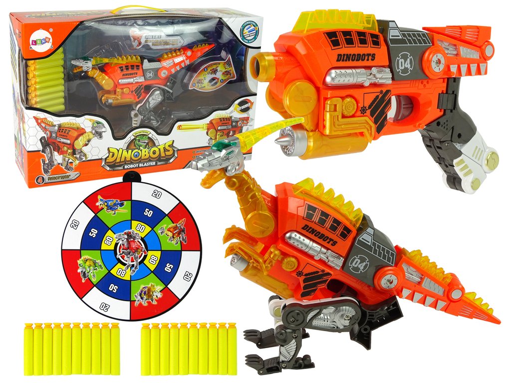 mamido Dinobots 2v1 Velociraptor oranžový