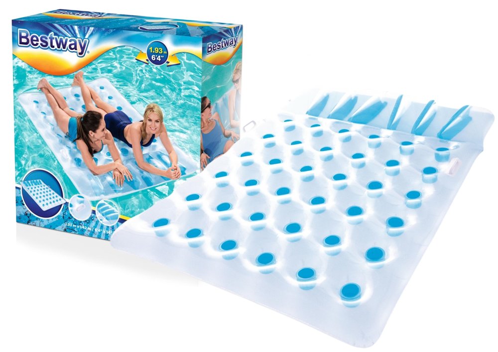 Bestway Nafukovacie lehátko dvojmiestne Bestway 193x142cm modré