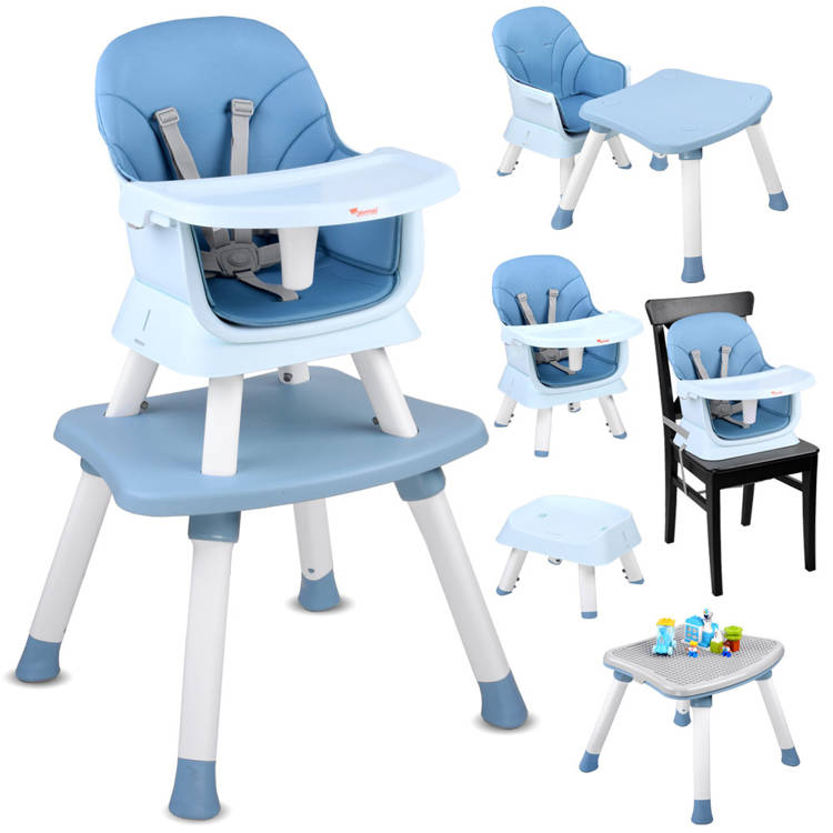 E-shop mamido Detská jedálenská stolička 6v1 modrá