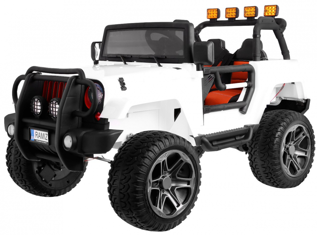 Elektrické autíčko Jeep Monster 4x4 biele