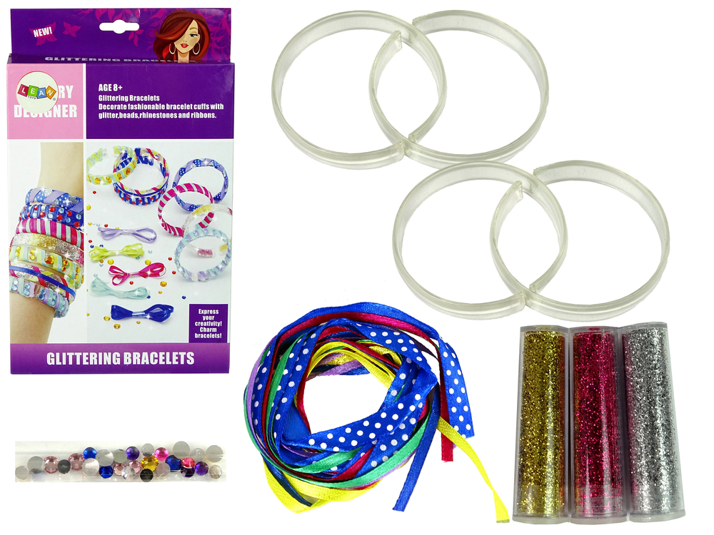 mamido DIY náramok Making Set Glitter Ribbon