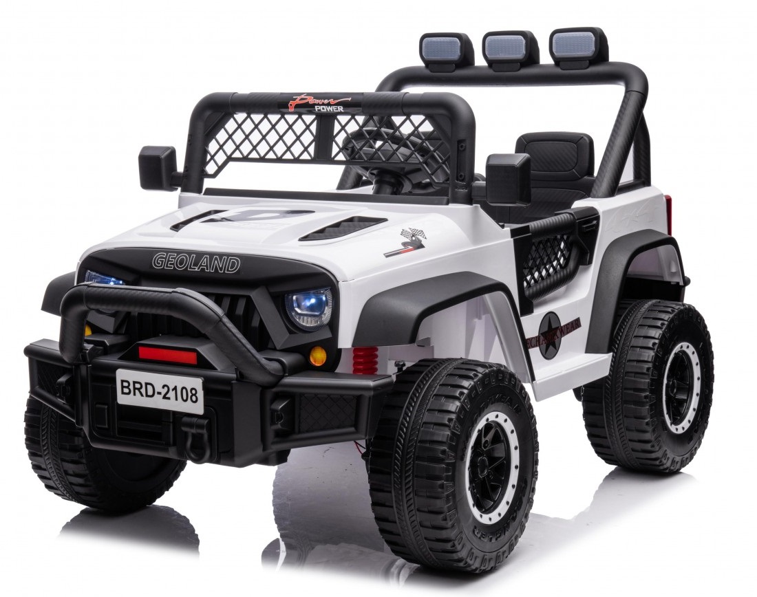 Elektrické autíčko jeep Geoland Power 2x200W biele