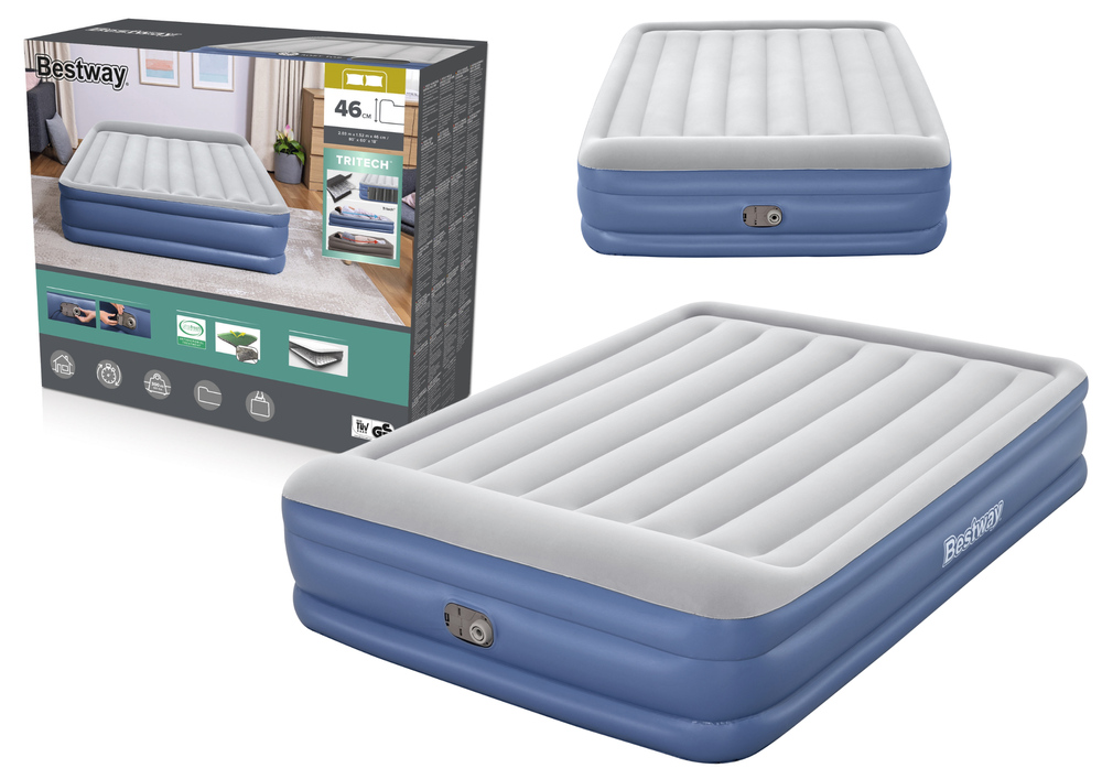 mamido Nafukovací matrac 203 x 152 x 46 cm Bestway 67630