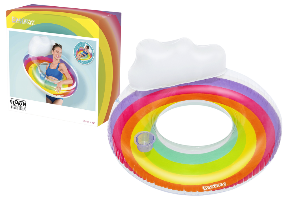 Bestway Nafukovací plavecký bicykel 107cm Rainbow Bestway 43647