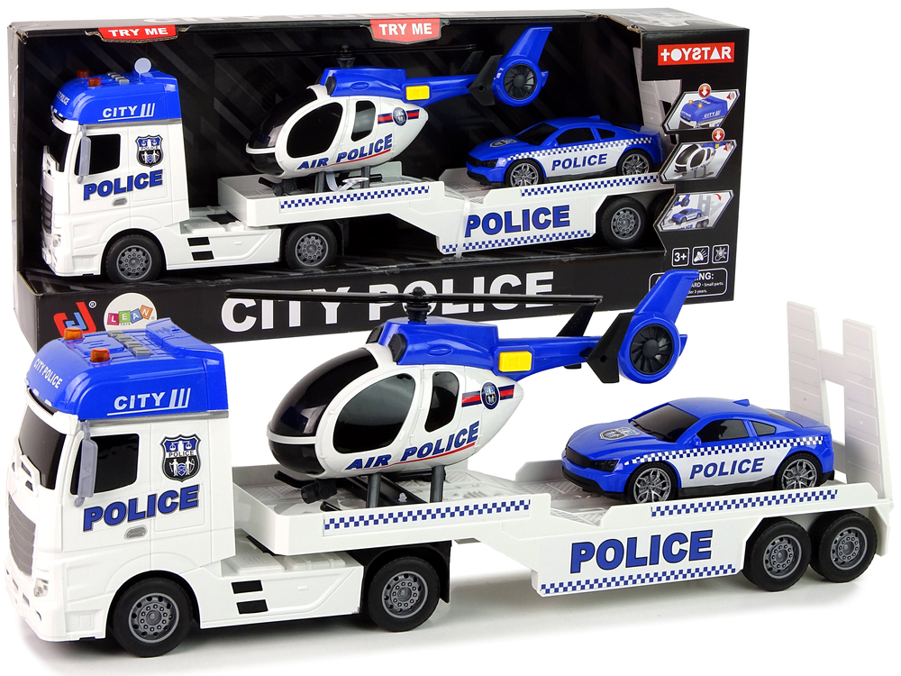 nastaviť policajné odťahové auto vrtuľník zvukové svetlo