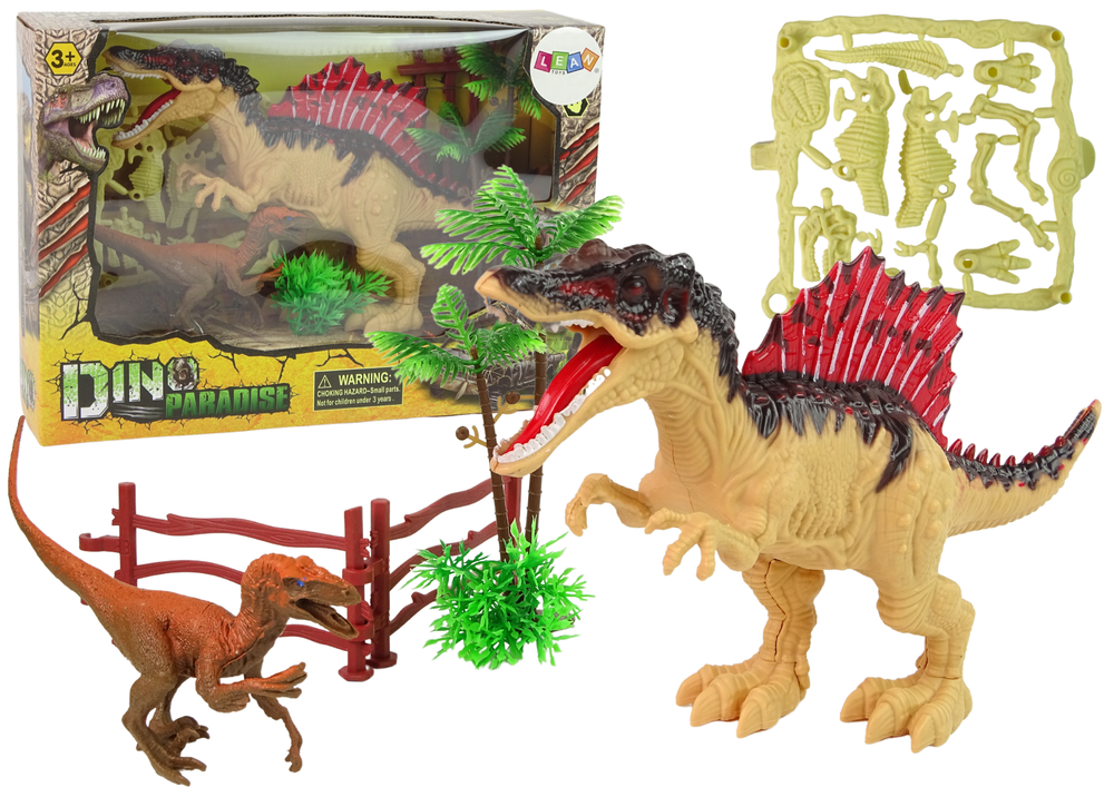 mamido Veľký dinosaurie park Jurský súbor Kompsognate Spinosaurus kostra