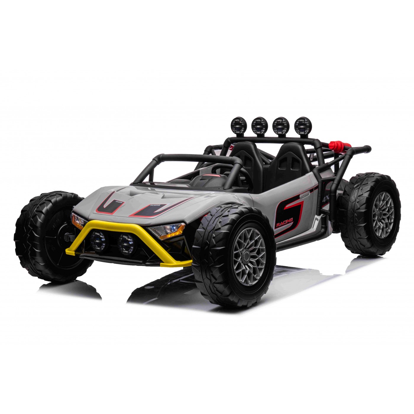 mamido Elektrické autíčko Buggy Racing 2x200W šedé