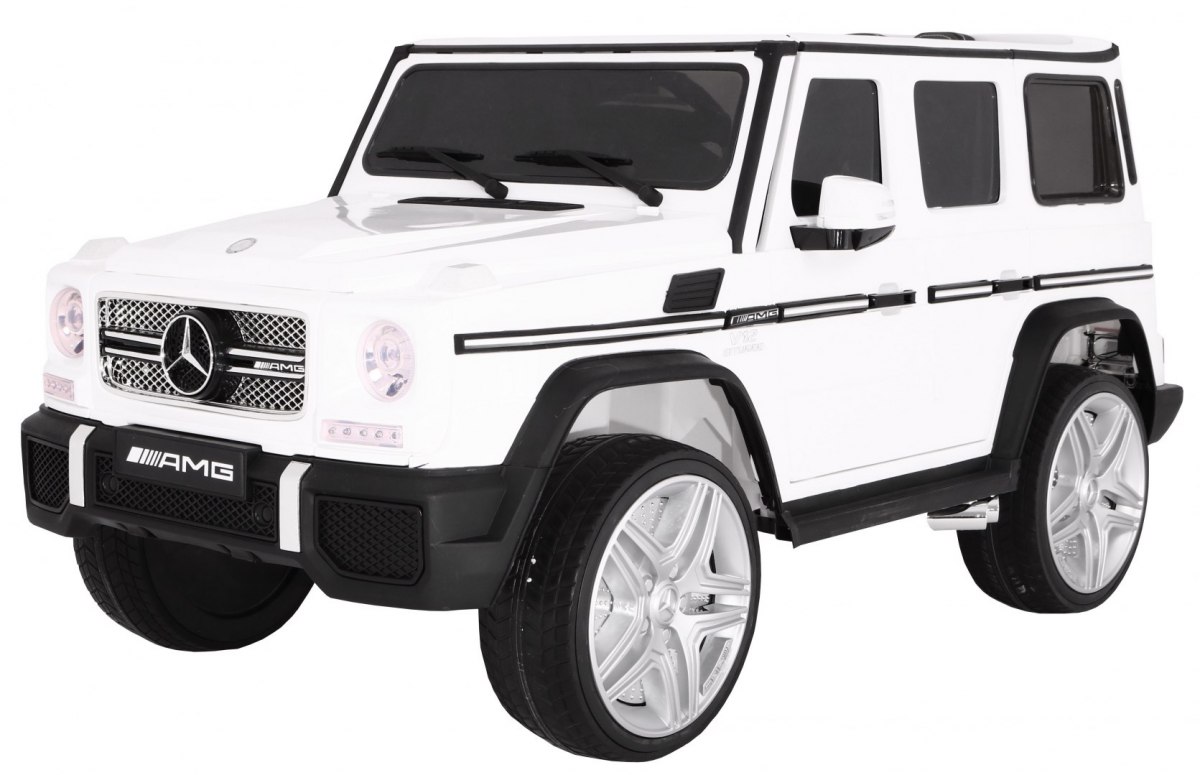 Detské elektrické autíčko Mercedes G65 biele lakované