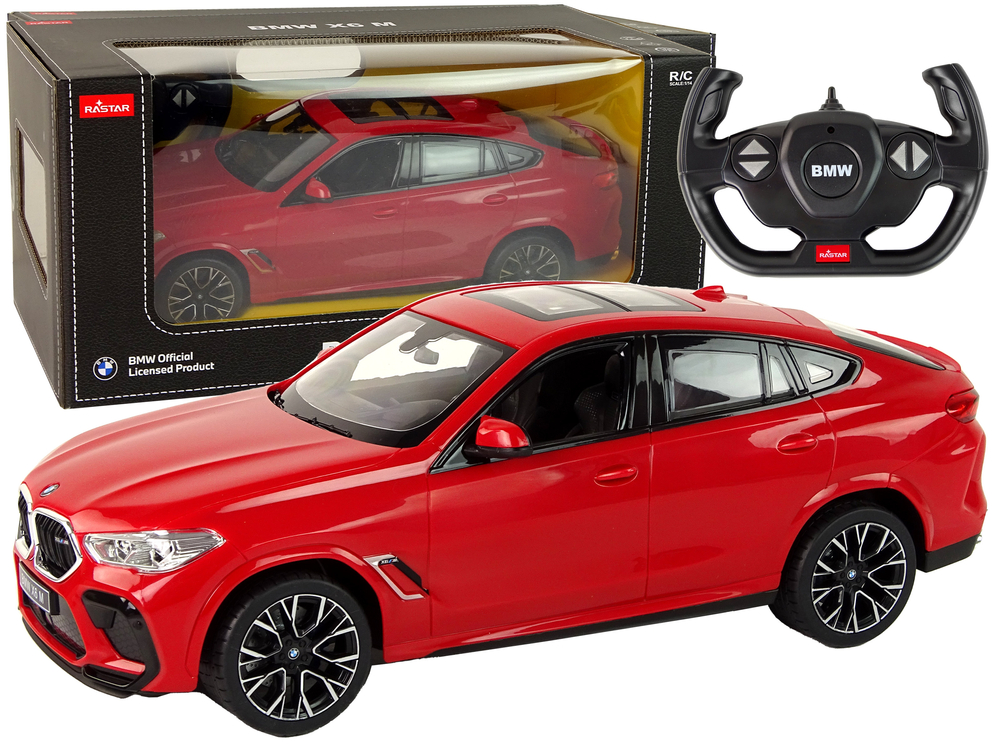 RASTAR Auto na diaľkové ovládanie RC BMW X6 M Rastar 1:14 červené