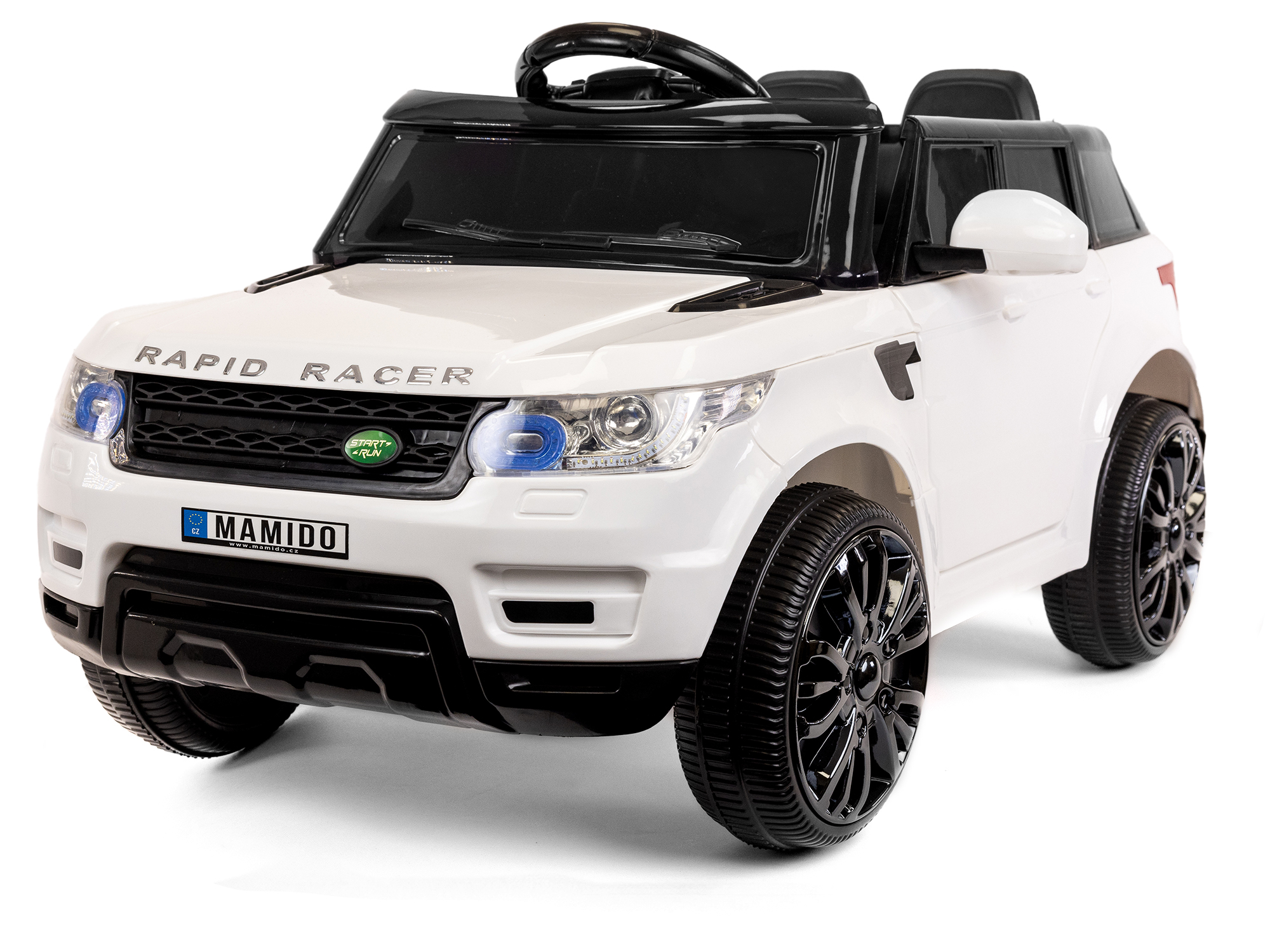 Elektrické autíčko Land Rapid Racer bielej
