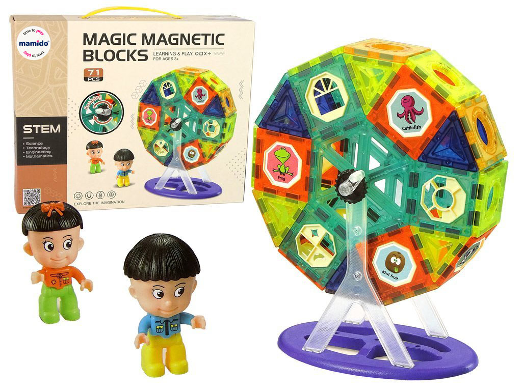 Magnetická stavebnica 71 dielov