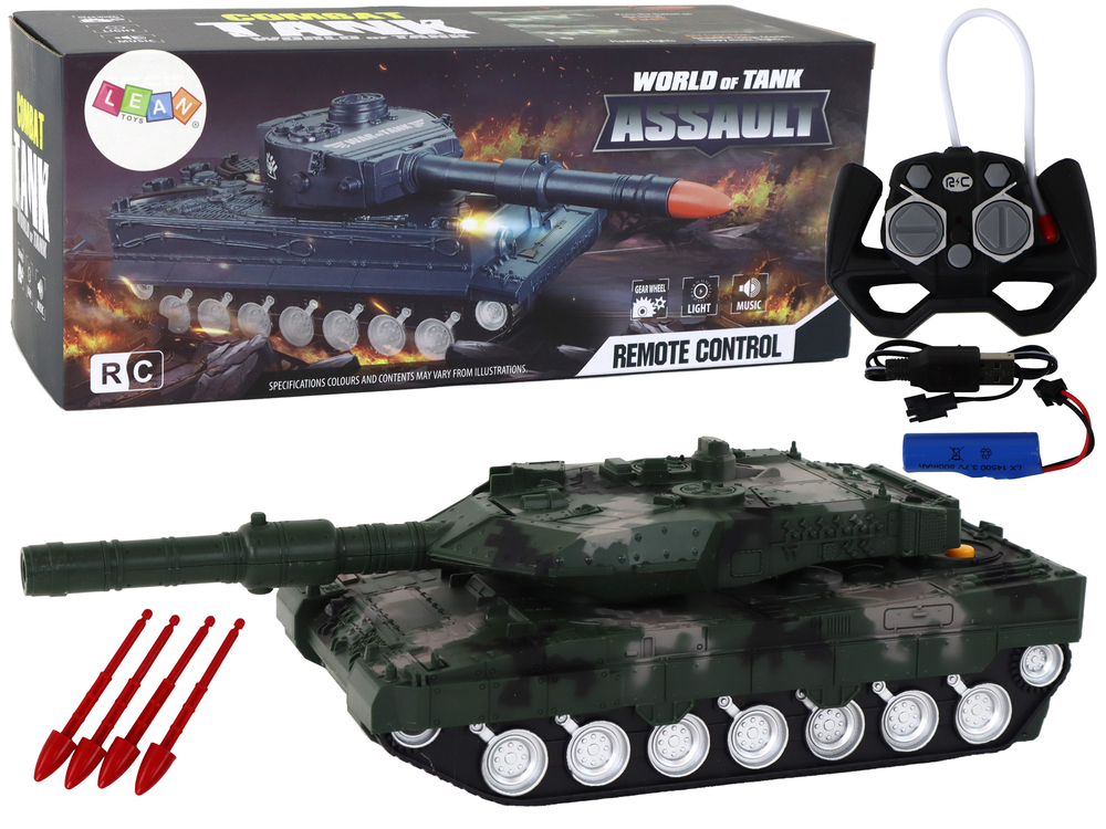 mamido Tank na diaľkové ovládanie RC Remote control zelený